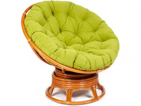 Кресло-качалка Papasan w 23/01 B с подушкой Cognac, флок Олива в Миассе - miass.mebel74.com | фото