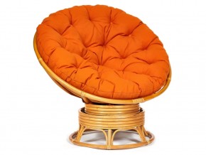 Кресло-качалка Papasan w 23/01 B с подушкой Honey, ткань Оранжевый в Миассе - miass.mebel74.com | фото