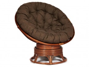 Кресло-качалка Papasan w 23/01 B с подушкой Pecan, ткань Коричневый в Миассе - miass.mebel74.com | фото