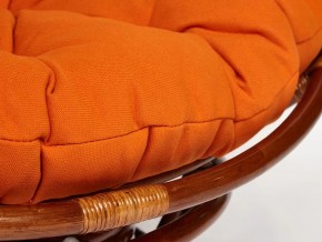 Кресло-качалка Papasan w 23/01 B с подушкой Pecan, ткань Оранжевый в Миассе - miass.mebel74.com | фото 3