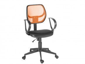 Кресло компьютерное Флеш Рондо черный/оранжевый в Миассе - miass.mebel74.com | фото