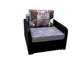 Кресло кровать Канзасик с подлокотниками кот с ромашкой в Миассе - miass.mebel74.com | фото 1
