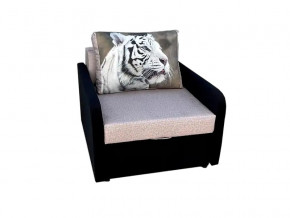 Кресло кровать Канзасик с подлокотниками тигр белый в Миассе - miass.mebel74.com | фото