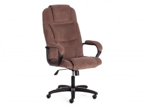 Кресло офисное Bergamo флок коричневый в Миассе - miass.mebel74.com | фото 1