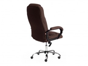 Кресло офисное Bergamo хром ткань коричневый в Миассе - miass.mebel74.com | фото 3