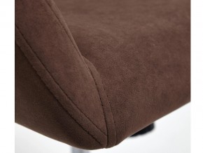 Кресло офисное Modena хром флок коричневый в Миассе - miass.mebel74.com | фото 4