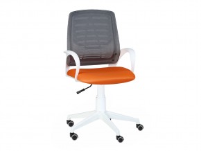 Кресло оператора Ирис white стандарт черный/оранжевый в Миассе - miass.mebel74.com | фото 1