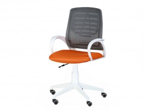 Кресло оператора Ирис white стандарт черный/оранжевый в Миассе - miass.mebel74.com | фото 3