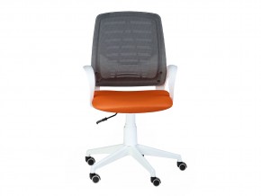 Кресло оператора Ирис white стандарт черный/оранжевый в Миассе - miass.mebel74.com | фото 4