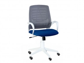 Кресло оператора Ирис white стандарт черный/синий в Миассе - miass.mebel74.com | фото 1