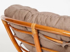 Кресло Papasan 23/01 W с подушкой Cognac, экошерсть Коричневый в Миассе - miass.mebel74.com | фото 3