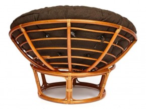 Кресло Papasan 23/01 W с подушкой Cognac, ткань Коричневый в Миассе - miass.mebel74.com | фото 2