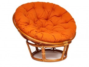 Кресло Papasan 23/01 W с подушкой Cognac, ткань Оранжевый в Миассе - miass.mebel74.com | фото