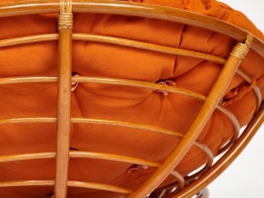 Кресло Papasan 23/01 W с подушкой Cognac, ткань Оранжевый в Миассе - miass.mebel74.com | фото 2