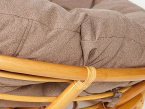 Кресло Papasan 23/01 W с подушкой Honey, экошерсть Коричневый в Миассе - miass.mebel74.com | фото 3