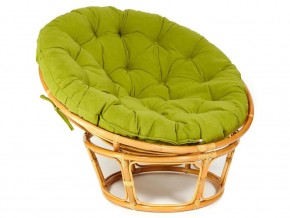 Кресло Papasan 23/01 W с подушкой Honey, флок Олива в Миассе - miass.mebel74.com | фото