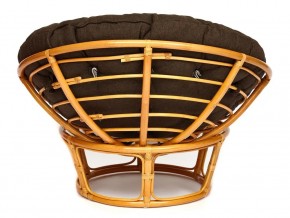 Кресло Papasan 23/01 W с подушкой Honey, ткань Коричневый в Миассе - miass.mebel74.com | фото 3