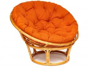 Кресло Papasan 23/01 W с подушкой Honey, ткань Оранжевый в Миассе - miass.mebel74.com | фото