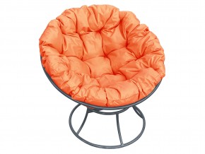 Кресло Папасан без ротанга оранжевая подушка в Миассе - miass.mebel74.com | фото 1