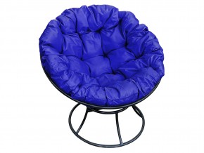 Кресло Папасан без ротанга синяя подушка в Миассе - miass.mebel74.com | фото 1