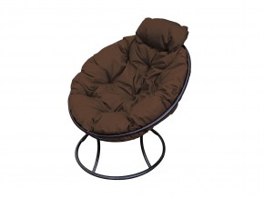 Кресло Папасан мини без ротанга коричневая подушка в Миассе - miass.mebel74.com | фото