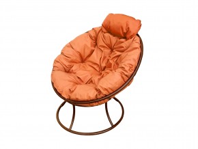 Кресло Папасан мини без ротанга оранжевая подушка в Миассе - miass.mebel74.com | фото 1