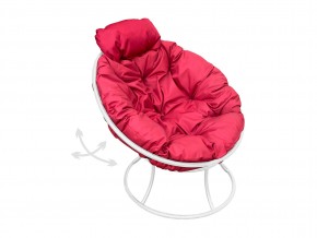 Кресло Папасан мини пружинка без ротанга красная подушка в Миассе - miass.mebel74.com | фото