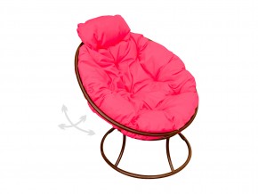 Кресло Папасан мини пружинка без ротанга розовая подушка в Миассе - miass.mebel74.com | фото