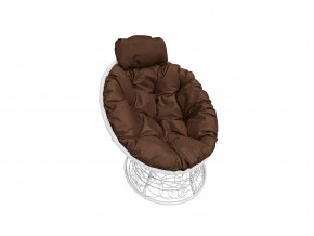 Кресло Папасан мини с ротангом коричневая подушка в Миассе - miass.mebel74.com | фото