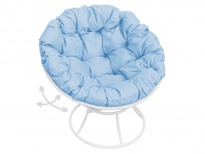 Кресло Папасан пружинка без ротанга голубая подушка в Миассе - miass.mebel74.com | фото 1