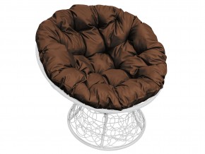 Кресло Папасан с ротангом коричневая подушка в Миассе - miass.mebel74.com | фото
