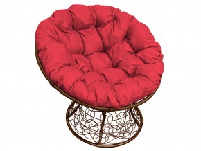Кресло Папасан с ротангом красная подушка в Миассе - miass.mebel74.com | фото