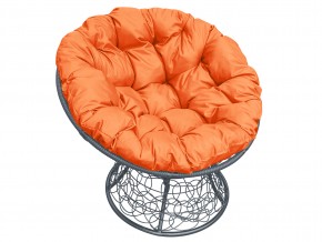 Кресло Папасан с ротангом оранжевая подушка в Миассе - miass.mebel74.com | фото 1