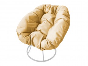 Кресло Пончик без ротанга бежевая подушка в Миассе - miass.mebel74.com | фото