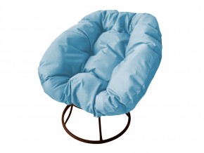 Кресло Пончик без ротанга голубая подушка в Миассе - miass.mebel74.com | фото