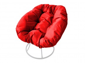 Кресло Пончик без ротанга красная подушка в Миассе - miass.mebel74.com | фото