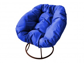 Кресло Пончик без ротанга синяя подушка в Миассе - miass.mebel74.com | фото