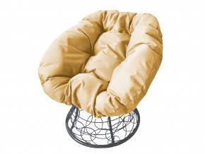 Кресло Пончик с ротангом бежевая подушка в Миассе - miass.mebel74.com | фото
