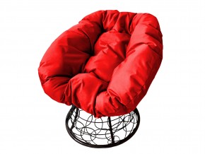 Кресло Пончик с ротангом красная подушка в Миассе - miass.mebel74.com | фото