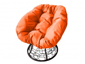 Кресло Пончик с ротангом оранжевая подушка в Миассе - miass.mebel74.com | фото 1