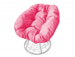 Кресло Пончик с ротангом розовая подушка в Миассе - miass.mebel74.com | фото