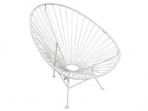 Кресло Ракушка с ротангом белый в Миассе - miass.mebel74.com | фото