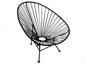 Кресло Ракушка с ротангом чёрный в Миассе - miass.mebel74.com | фото