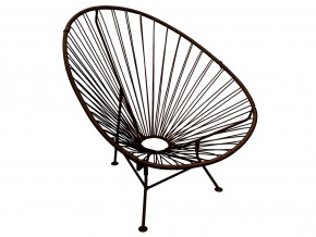 Кресло Ракушка с ротангом коричневый в Миассе - miass.mebel74.com | фото 1