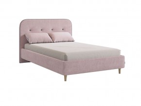 Кровать 1200 Лео велюр нежно-розовый в Миассе - miass.mebel74.com | фото