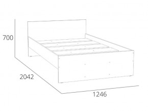 Кровать 1200 НМ 011.53-02 Симпл Дуб Сонома в Миассе - miass.mebel74.com | фото 2