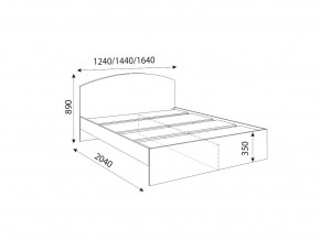 Кровать 1200R Осло модуль М08 с настилами Лайт Белый в Миассе - miass.mebel74.com | фото 2