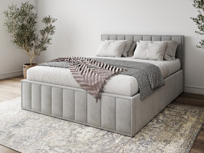 Кровать 1400 Лана серый велюр в Миассе - miass.mebel74.com | фото 1
