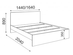 Кровать 1400 Осло модуль 4 в Миассе - miass.mebel74.com | фото 2