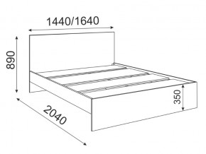 Кровать 1400 Осло модуль 4 с ящиками Дуб золото в Миассе - miass.mebel74.com | фото 2